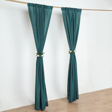 10 Feet X 8 Feet Peacock Teal Polyester 130 GSM Backdrop Curtains With Rod Pockets