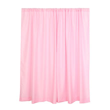 2 Pack 130 GSM Pink Polyester Backdrop Curtains with Rod Pockets 10 Feet x 8 Feet