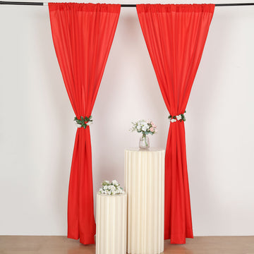 Enhance Your Event Décor with Red Polyester Drapery Panels