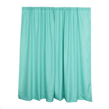 2 Pack 130GSM Turquoise Polyester Backdrop Curtains with Rod Pockets 10 Feet x 8 Feet