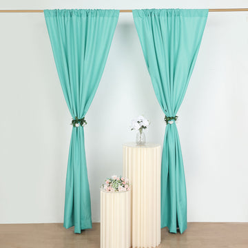 Turquoise Polyester Drapery Panels - Perfect for Any Event