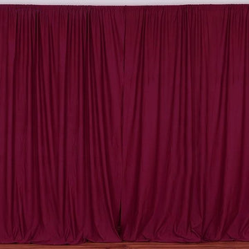 Durable and Reliable: 2 Pack Burgundy Scuba Polyester Curtain Panel