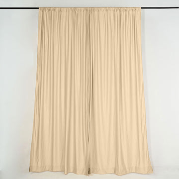 Add Elegance to Your Event with Champagne Scuba Polyester Curtains