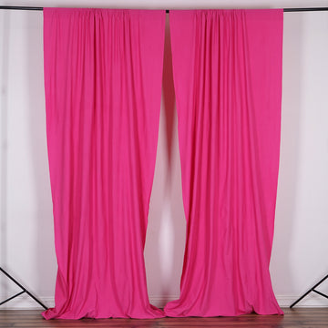 Experience the Beauty and Versatility of Fuchsia Scuba Polyester Curtain Panels