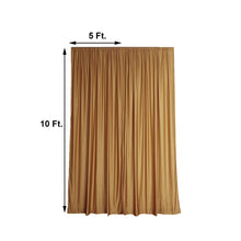 Gold Scuba Polyester Solid Curtain - 5 ft x 10 ft - Room Divider, Solid Backdrop Curtain & Dividers