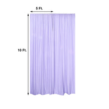 A lavender lilac Scuba Polyester panel curtain measuring 5 ft by 10 ft, perfect for room divider, solid backdrop curtain & dividers
