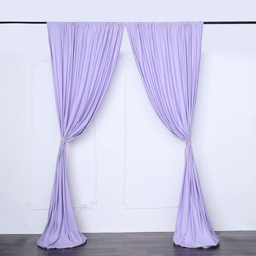 Premium Lavender Lilac Scuba Polyester Curtain Panel