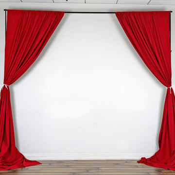 Enhance Safety and Style with the 2 Pack Red Scuba Polyester Curtain Panel