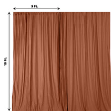 Scuba Polyester Terracotta Solid Backdrop Curtain and Room Divider - 5 ft x 10 ft