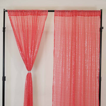 Elevate Your Space with Coral Sequin Curtains