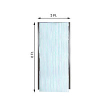 A picture of a Metallic Foil Iridescent Blue door with measurements on it