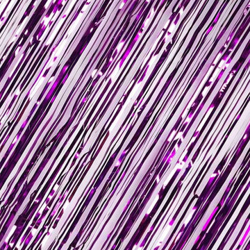 Transform Your Event with the Purple Metallic Tinsel Foil Fringe Doorway Curtain Party Backdrop