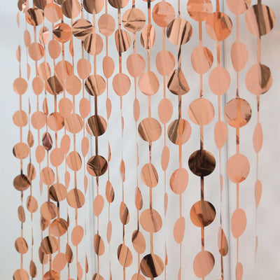 Rose gold circle garland hanging decoration