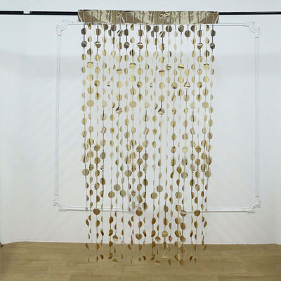 Gold circular bead curtain hanging decor
