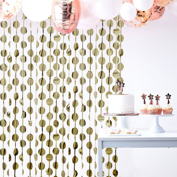 Create a Magical Atmosphere with the Champagne Foil Fringe Curtain