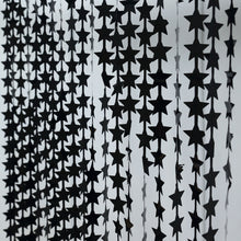 Backdrop 3 Feet By 6.5 Feet Metallic Black Star Foil Streamer