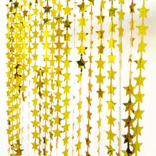 Backdrop 3 Feet By 6.5 Feet Metallic Gold Star Foil Streamer