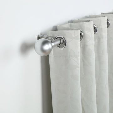Enhance Your Interior with the Silver Adjustable Curtain Rod Set