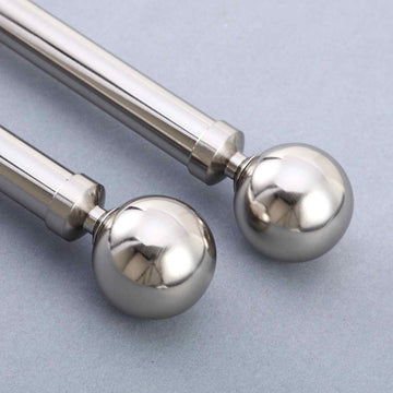 Enhance Your Décor with the Nickel Finished Adjustable Curtain Rod Set