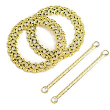 7 Inch Gold Round Barrette Style Acrylic Crystal Curtain Tie Backs 2 Pack