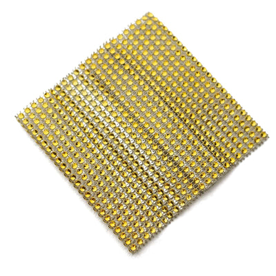 Yellow rhinestone sheet for crafting and embellishments