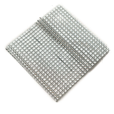 Silver rhinestone mesh sheet for crafting projects