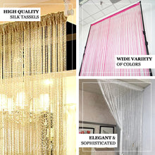 12 Feet Long Backdrop Curtains With White Silk String Tassels