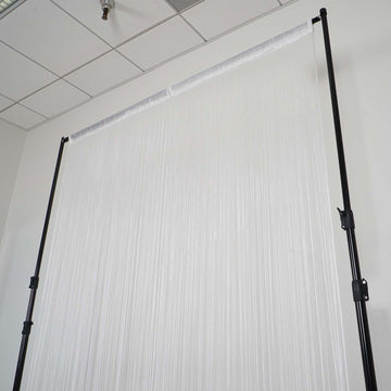 White Silk String Tassels Backdrop for Versatile Décor