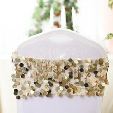 5 pack - Champagne - Big Payette Sequin Round Chair Sashes