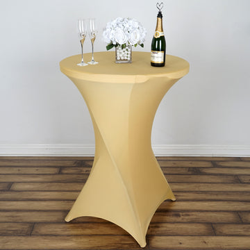 Champagne Cocktail Spandex Table Cover - Elegant and Versatile