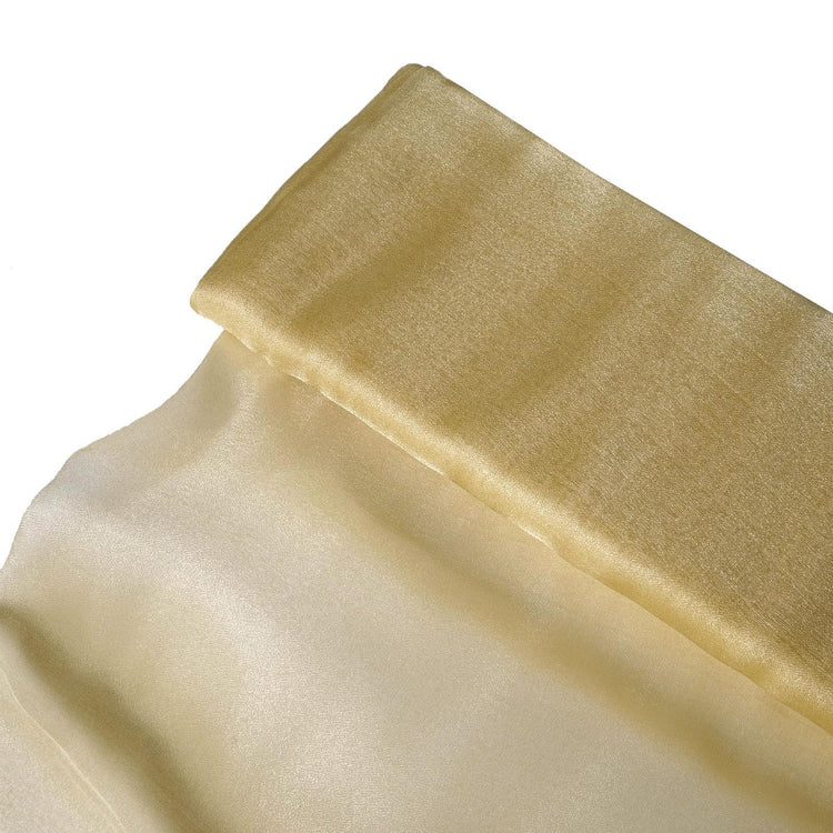 54inch x 10yard | Champagne Solid Sheer Chiffon Fabric Bolt, DIY Voile Drapery Fabric#whtbkgd