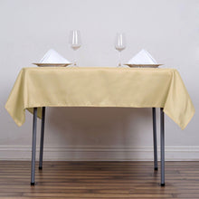 Square Champagne Polyester Tablecloth 54 Inch