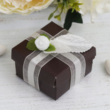 100 Pack | 2.5x2.5x1.5inch Chocolate Brown Party Favor Candy Gift Boxes#whtbkgd