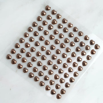Chocolate Heart Diamond Rhinestone Stickers - Add Elegance to Your Event Decor