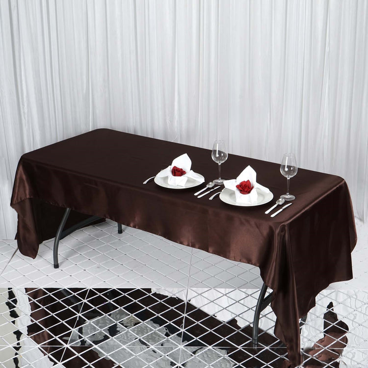 50x120" Satin Tablecloth - Chocolate