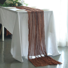 10 Feet Brown Cheesecloth Table Runner