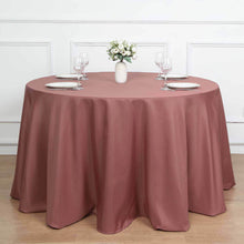 120 Inch Polyester Cinnamon Rose Seamless Round Tablecloth