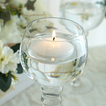 4 Pack | 3" Classic White Disc Unscented Floating Candles, Dripless