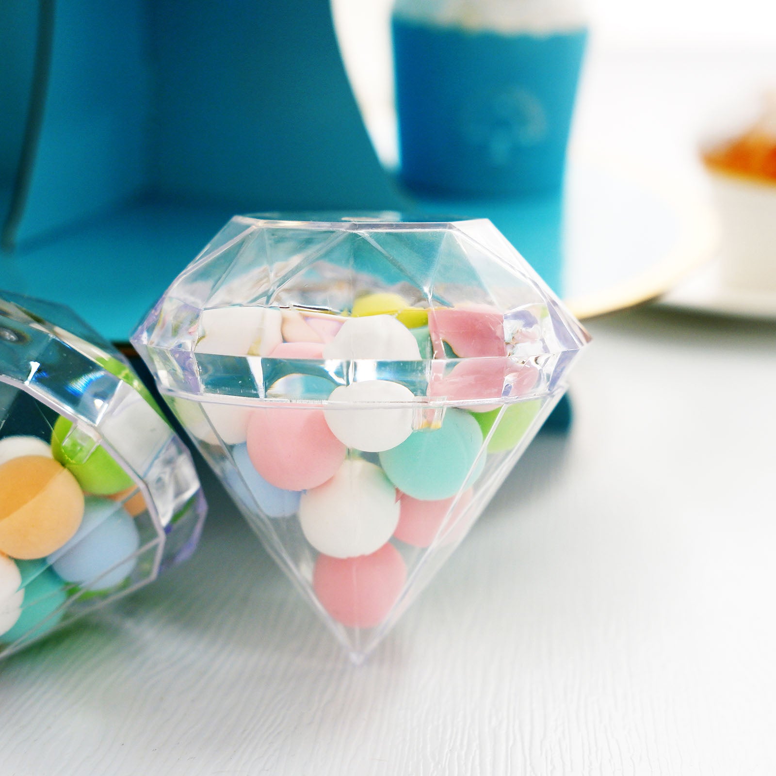 Efavormart 12 Pack  3.5 Plastic Candy Jars, Disposable Favor