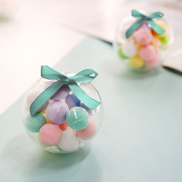 Clear Fillable Ornament Ball Gift Boxes - Perfect for Party Favors and Candy