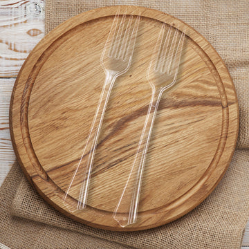 Clear Heavy Duty Plastic Forks with Fluted Handles - Perfect for Any Occasion