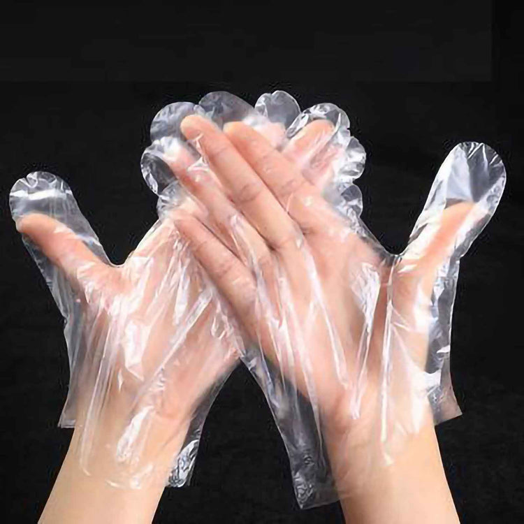 Clear Plastic Powder Free Disposable Multipurpose Gloves Pack of 100