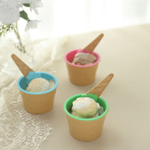 Set Of 6 Pink Blue Green Ice Cream Cone Bowls