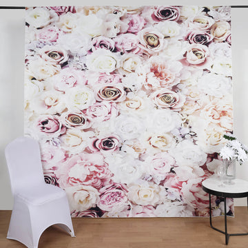 Colorful Rose Flowers Floral Print Vinyl Photography Backdrop 8ftx8ft