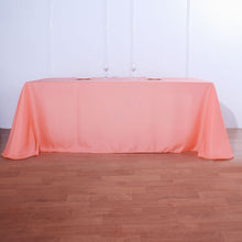 Polyester Rectangular Tablecloth Coral 90 Inch x 156 Inch
