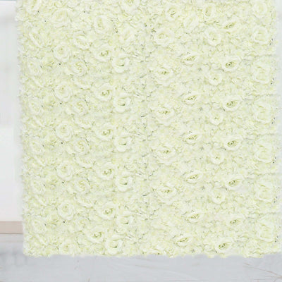 Artificial white rose wall decor