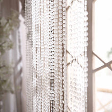 Crystal Diamond Beaded Curtain With Plastic Rod & Adjustable Hooks 12 Feet