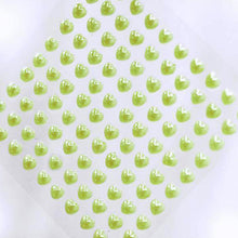 600 Pcs | Apple Green Heart Diamond Rhinestone DIY Craft Stickers#whtbkgd