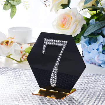 Add a Touch of Sparkle to Your Party Decor with Silver Decorative Rhinestone Number 7 Stickers