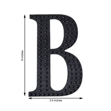 Decorative 6 Inch Black Rhinestone Alphabet Letter B Stickers 